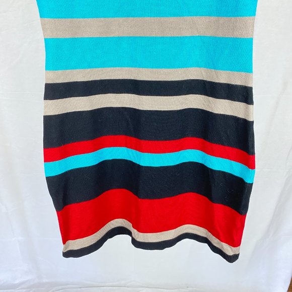 Ripe Multi-coloured Tight Mini Bodycon Short Sleeved Knit Dress - Picture 3 of 11